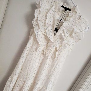 NWT BCBG MaxAzria Alica cotton eyelet mini dress